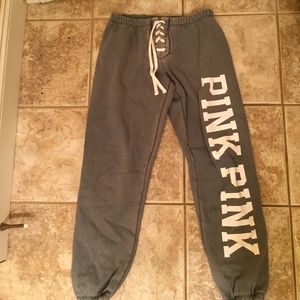 VS PINK LACE UP SWEATPANTS